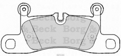 BORG & BECK bbp2280 -  Комплект тормозных колодок, дисковый тормоз